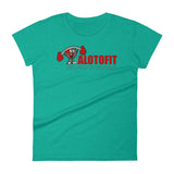 Alotofit Muscle Up Red/Grey/White Logo Women's Short Sleeve T-shirt