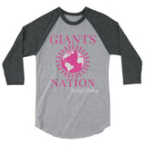 Alotofit Eightmile Giants Nation 3/4 sleeve raglan shirt w/ outside logo