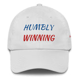 Alotofit Humbly Winning Royal/Red Cotton Dad Cap w/ side branding