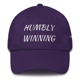 Alotofit Humbly Winning White Cotton Dad Cap w/ side branding