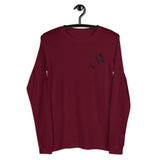 Alotofit Luxury A Black Embroidered Logo Unisex Long Sleeve Tee