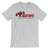 Alotofit Muscle Up Red/Black/White Logo Unisex Short Sleeve T-shirt