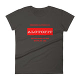 Alotofit Premium Clothing Red/White Women's short sleeve t-shirt