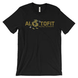 Alotofit Globeman MetallicGold/Black Logo Unisex short sleeve t-shirt