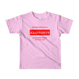Alotofit Premium Clothing Red/White Short sleeve kids t-shirt