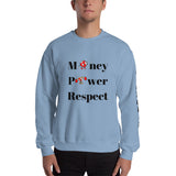 Alotofit Money Power Respect Sweatshirt w/sleeve branding