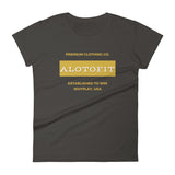 Alotofit Premium Clothing MetallicGold/White Women's short sleeve t-shirt