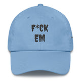 Alotofit F*CK EM Black Embroidery Cotton Dad Cap