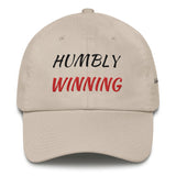 Alotofit Humbly Winning Blk/Red Cotton Dad Cap w/ side branding