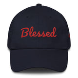 Alotofit Blessed Red Embroidery Cotton Cap w/ side branding