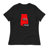 Alotofit Alabama 163 Blk/Red/Wht Women's Relaxed T-Shirt