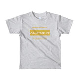 Alotofit Premium Clothing MetallicGold/White Short sleeve kids t-shirt