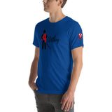 Alotofit Clothing Blk/Red Short-Sleeve Unisex T-Shirt w/ sleeve logo