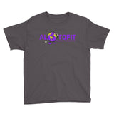 Alotofit Globeman Purple/Gold Logo Youth Short Sleeve T-Shirt (XS-XL)