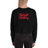 Alotofit Pretty Pretty Red Text Crop Sweatshirt w/ back branding
