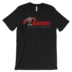 Alotofit Muscle Up Red/Grey/White Logo Unisex short sleeve t-shirt