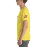 Alotofit Clothing Blk/Red Short-Sleeve Unisex T-Shirt w/ sleeve logo
