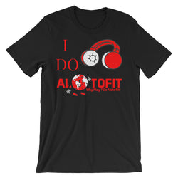 Alotofit I Do Alotofit Globeman Red Logo Unisex short sleeve t-shirt