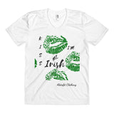 Alotofit Kiss Me I'm Irish Back lucky clover Women's sublimation t-shirt