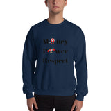 Alotofit Money Power Respect Sweatshirt w/sleeve branding
