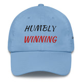 Alotofit Humbly Winning Blk/Red Cotton Dad Cap w/ side branding