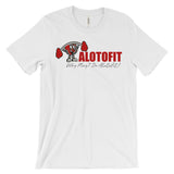 Alotofit Muscle Up Red/Grey/White Logo Unisex short sleeve t-shirt