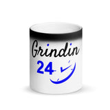 Alotofit Grindin 24/7 Blk/Blue Text Matte Black Magic Mug