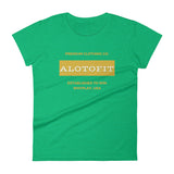Alotofit Premium Clothing MetallicGold/White Women's short sleeve t-shirt