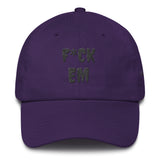Alotofit F*CK EM Black Embroidery Cotton Dad Cap