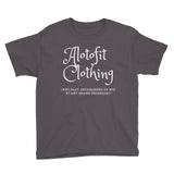 Alotofit Clothing White Logo Youth Short Sleeve T-Shirt