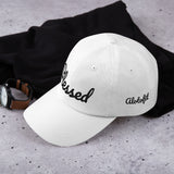 Alotofit Blessed Black Text Embroidered Dad hat