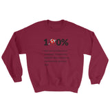 Alotofit 100% Black Red Logo Sweatshirt