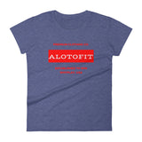 Alotofit Premium Clothing Red/White Women's short sleeve t-shirt