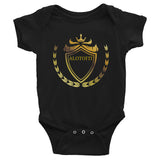 Alotofit Luxury King Gold Logo Infant Bodysuit