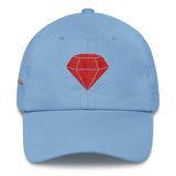 Alotofit Rare Find Diamond Logo Red Cotton Dad Cap