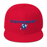 Alotofit Different Blue/White Snapback Hat w/side branding