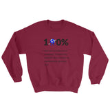 Alotofit 100% Black Blue Logo Sweatshirt