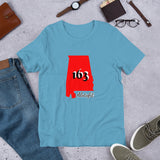 Alotofit Alabama 163 Blk/Red/Wht Short-Sleeve Unisex T-Shirt