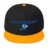 Alotofit Different Blue/White Snapback Hat w/side branding