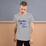 Alotofit Grindin 24/7 Blk/Blue Text Short-Sleeve Unisex T-Shirt