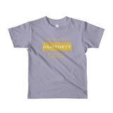 Alotofit Premium Clothing MetallicGold/White Short sleeve kids t-shirt