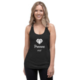 Alotofit Pressure White Text Women's Racerback Tank
