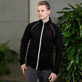 Alotofit Grindin 24/7 Red Embroidered Piped Fleece Jacket