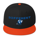 Alotofit Different Blue/White Snapback Hat w/side branding