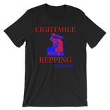 Alotofit Eightmile Repping Red Blue Unisex short sleeve t-shirt w/ outside logo