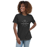 Alotofit Clothing Button White Women's Relaxed T-Shirt