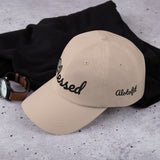 Alotofit Blessed Black Text Embroidered Dad hat