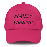 Alotofit Humbly Winning Black Cotton Dad Cap w/ side branding
