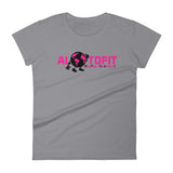Alotofit Globeman Pink & Black Logo Women's short sleeve t-shirt