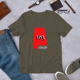 Alotofit Alabama 163 Blk/Red/Wht Short-Sleeve Unisex T-Shirt